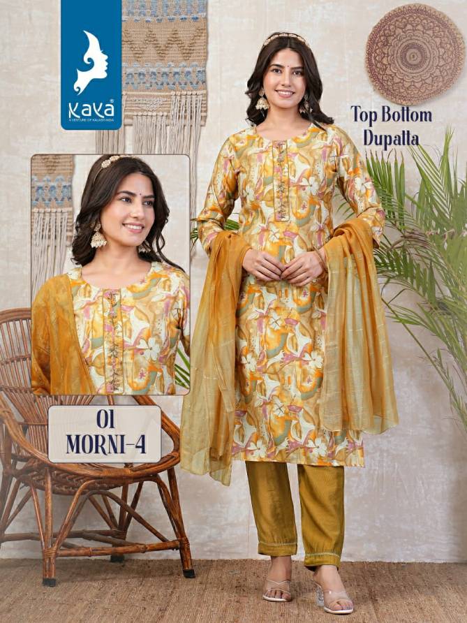 Morni 4 By Kaya Casual Wear Printed Kurti With Bottom Dupatta Wholesalers In Delhi